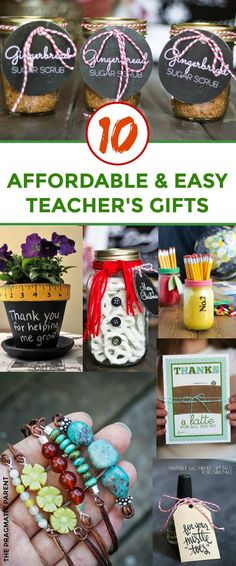 the top ten diy gifts for teachers to make with their kids and friends on valentine's day