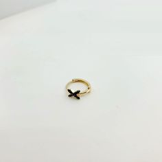 14k Solid Gold Tiny Black X Shape Hoop Earrings, Piercing Earring, Gold Huggie Earrings, Cartilage Hoops, Tiny Small Hoops, Conch Hoop, Modern Simple Earring * Gold Kt: 14K Solid Gold * Inner Diameter: 9mm * Outer Diameter: 11mm * Black X Shape: 6mm * Every order comes with a gift box **This listing is for only 1 single earring Hoop Earrings Piercing, Conch Hoop, Simple Gold Earrings, Earring Cartilage, Earrings Cartilage, Cartilage Hoop, Earring Gold, Huggie Earrings, Single Earring