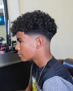 Mixed Boys Haircuts, Boys Curly Haircuts, Low Taper Fade Haircut