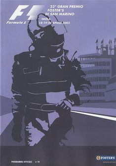 a poster for the motorcycle race with a man in a helmet and goggles on