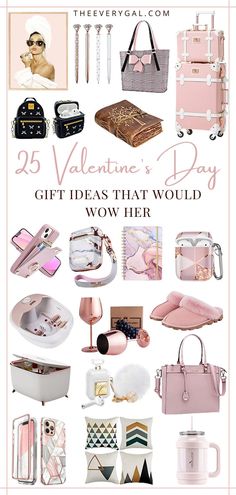 25 VALENTINE'S DAY GIFT IDEAS THAT WOULD WOW HER Valentine Gift Bags, Gift From Boyfriend, Gift Ideas For Wife, Surprise Ideas, Valentines Day Gifts For Friends, Valentine's Day Gift Baskets, Valentines Gift Bags, Bff Birthday Gift