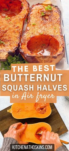 the best butternut squash halves in an air fryer