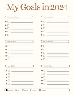 a printable goal sheet with the words my goals in 2021