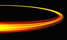 an orange and yellow ring on a black background with some light streaks in the middle