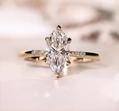 Marquise Cut Moissanite Engagement Proposal Ring 2.05CTW VVS1 Promise Ring Women Diamond Centerpiece, Marquise Diamond Ring, Lab Grown Diamond Engagement Ring, Marquise Ring, Engagement Rings Marquise, Engagement Ideas, Bridal Ring Sets