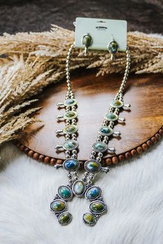 Introducing a jewelry set fit for a Gunslinger of the West! This Western Navajo Opal Necklace and Earring set is a cool 27 inches with an extra 3 inches, so you can look sharp even in the desert heat. Perfect for taking a walk on the wild side! Adjustable Multicolor Nickel-free Jewelry, Western Style Nickel Free Turquoise Jewelry, Nickel-free Turquoise Western Jewelry, Adjustable Turquoise Bohemian Jewelry Sets, Handmade Western Style Jewelry For Festival, Handmade Western Jewelry For Festival, Western Style Handmade Festival Jewelry, Western Style Turquoise Dangle Jewelry, Bohemian Jewelry Sets With Matching Earrings, Adjustable