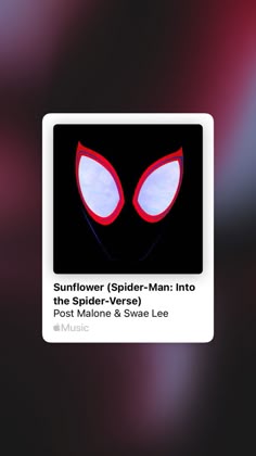 an iphone screen with the text sunflower spider - man into the spiderman movie