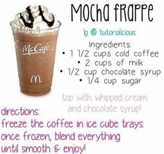 a recipe for mocha frappe