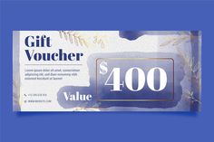 a gift voucher card with the words $ 100 on it