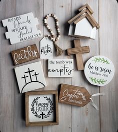 Easter Signs Christian, Christian Easter Decor Ideas, Jesus Easter Decor, Easter Signs Diy, Christian Easter Decor, Easter Inspiration Decor, Easter Decoration Ideas, Christ Centered Easter, Easter Craft Projects