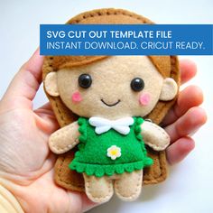 Bring your creativity to life with our Felt Cute Girl Doll Pattern featuring an adorable felt doll character, perfect for DIY plans that spark joy and imagination! Whether you're a seasoned crafter or just starting out, this Cricut Projects Template offers straightforward instructions and a chance to create a heartwarming companion--order now and unleash your crafting potential! You don't need Cricut Access. Transform your creative projects with our Downloadable SVG Cut Out Template! Perfect for Felt Doll Pattern, Cricut Access, Simple Geometric Designs, Projets Cricut, Shape Templates, Personalized Wall Art, Custom Greeting Cards, Felt Dolls, Book Ideas