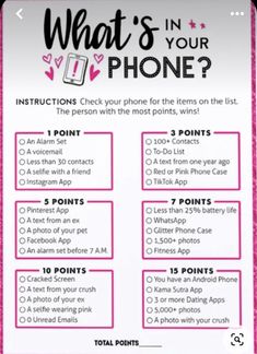 what's in your phone? instructions for the iphone, with pictures and text