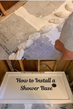 how to install a shower base