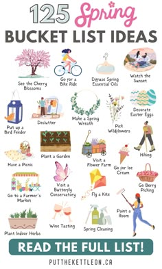 Grab this big list of Spring bucket list ideas. Perfect for families, friends, adults, kids - everyone! So many fun things to do this spring season - indoor and outdoor spring activities everyone will love. Outdoor Spring Activities, Spring Family Activities, Spring Kids, Friend Activities, Spring Fun, Spring Family, Summer Fun List