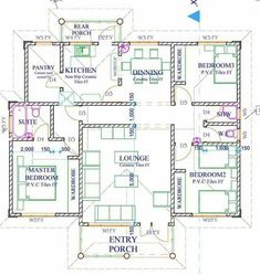 the floor plan for a house with lots of room and space to put in it