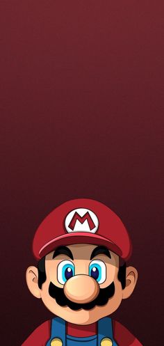 an image of mario on the phone with blue eyes and a red hat in his hand