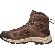 The Breeze Hiking Boot boot features premium leather uppers, ankle support, and ventilating mesh that keeps our feet cool on demanding, warm-weather hikes. This latest rendition is now several ounces lighter and features VasqueDry waterproofing and Vasque Trail Slider soles for a quality hiking and backpacking boot that won't break the bank. Breathable Lace-up Leather Boots, Waterproof Walking Ankle Boots With Vibram Sole, Protective Leather Boots For Adventure, Ankle Hiking Boots With Rubber Sole For Walking, Rugged Ankle-high Hiking Boots With Reinforced Heel, Leather Lace-up Hiking Boots With Protective Design, Leather Lace-up Hiking Boots With Protection, Brown Ankle-high Hiking Boots With Vibram Sole, Breathable Leather Lace-up Boots