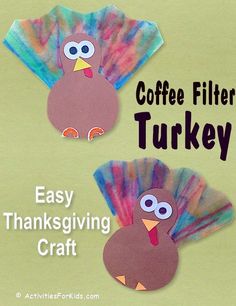 coffee filter turkey craft for thanksgiving