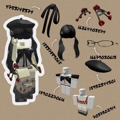 an image of various items that are in the shape of a person's head