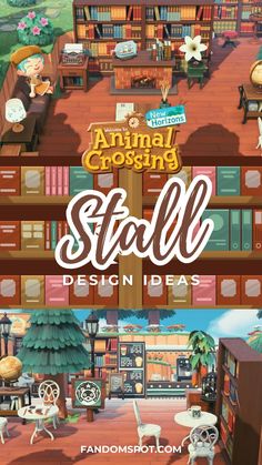 an animal crossing book cover with the title's image in white and brown, surrounded by