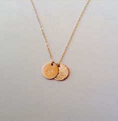 Double disc initial necklace 14K GF by CrystalBlue07 on Etsy 14k Gold Hammered Round Disc Jewelry, Hammered 14k Gold Round Disc Jewelry, Gold Round Disc Charm Necklace 14k Gold Filled, Gold Round Disc Charm Necklace In 14k Gold Filled, Gold Round Disc Charm Necklace, Gold Hammered Round Pendant Charm Necklace, Yellow Gold Hammered Round Charm Necklace, Gold Hammered Sterling Silver Charm Necklaces, Gold Hammered Sterling Silver Charm Necklace