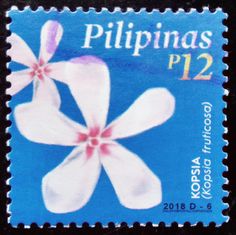 a postage stamp with a flower on it's front and the words, philippines pt2