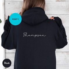 🚨 For Christmas 2024, order deadline is Monday, December 9 for delivery by Christmas. If an order is place after Monday, December 9, it may not arrive by Christmas. We will continue processing orders.🚨 Introducing our personalized family name hoodie, a cozy and stylish way to showcase your family pride! Whether you're looking for a special gift for a loved one or wanting to treat yourself, this custom hoodie is sure to be a wardrobe favorite. Embrace your family's legacy and stay warm and fash Personalized Cotton Hoodie For Winter, Casual Personalized Hooded Hoodie, Family Hoodie, Hoodie Personalized, Bride Sweatshirt, Custom Hoodie, Family Legacy, Gift For Bride, Custom Hoodies