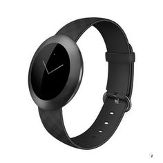 an image of a black smart watch on a white background with the time displayed in it