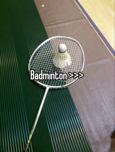 a badminton racket with the word badminton on it