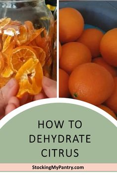 how to dehydraate citrus in a jar with oranges and lemons