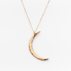 Crescent Moon Necklace - Nashelle Celestial Half Moon Necklace For Everyday, Everyday Celestial Half Moon Necklace, Celestial Crescent Necklace For Everyday, Celestial Crescent 14k Gold Necklace, 14k Gold Crescent Celestial Necklace, Everyday Celestial Crescent Necklace, Crescent Moon Charm Necklace In 14k Gold, Celestial Brass Necklace With Moon Charm, Celestial Brass Necklace With Moon Phase Detail