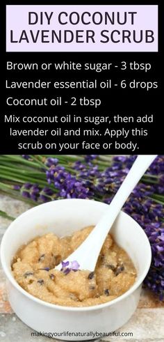 5 Homemade Sugar Scrub Recipes - Easiest 5 Minute Recipes - Homemade Hair Care, Diy Nail Care, Lavender Scrub, Scrub At Home