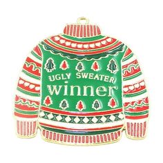 High-quality metal material ensures durability and long-lasting color for our Mini Christmas Sweater party supplies. Ugly Sweater Award features a creative and charming design with "Ugly Sweater Winner" letters, perfect for representing different places. Easy-to-hang Christmas style ribbons add a festive touch to the Ugly Christmas sweater prizes for the contest. Lightweight and portable design allows for comfortable wearing around the neck and easy carrying. Hosting an ugly sweater contest with Winner Trophy, Best Ugly Christmas Sweater, Award Ribbons, Ugly Sweater Contest, Christmas Ugly Sweater, Christmas Sweater Party, Xmas Sweater, Christmas Style, Mini Christmas