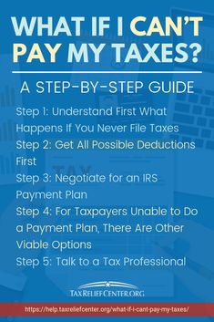 what if i can't pay my taxes? - a step - by - step guide