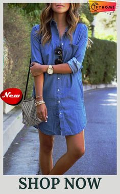 Plus Size Denim Long Sleeve Shirt Dress Summer Denim Top For Workwear, Casual Collared Denim Dress, Casual Denim Dress For Fall Day Out, Long-sleeved Denim Dress With Pockets For Summer, Casual Collared Denim Dress For Summer, Casual Long Sleeve Denim Summer Dress, Casual Denim Shirt Dress For Fall, Summer Casual Collared Denim Dress, Dark Wash Long Sleeve Shirt Dress For Summer