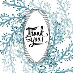 thank you card with blue branches on white background stock photo and royalty freehanded images