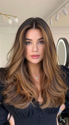 Luxe Hair Wig Brown Ombre Balayage Highlight 13x4 Glueless Vida - Etsy Blonde Highlights On Pale Skin, Indian With Blonde Hair, Scrub Corpo, Brown Hair Looks, Remy Human Hair Wigs, Highlights Brown Hair, Long Brown Hair, Hair Brown