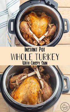 instant pot whole turkey with crispy skin in the crock pot for pressure cookers