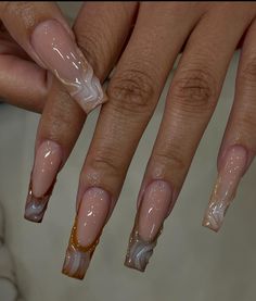 Hyper Realistic Nails, Beige Aura, Realistic Nails, Quarry Lake, Graduation Nails, Stuck Up, Desert Storm, French Acrylic Nails