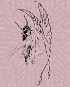 a drawing of a girl with wings on her back and the words brooklyn, new york in