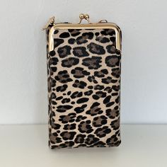 MOMA crossbody bag Tiny Bags, Tiny Bag, Leopard Print Shoulder Bag With Adjustable Strap For On-the-go, Leopard Print Bag With Gold-tone Hardware And Top Handle, Phone Purse, Leather Products, Big Bags, Top Seller, For A Reason