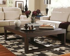 Watson Dark Brown Coffee Table - Ornate Home Distressed Coffee Table, Oversized Coffee Table, Living Room Stands, Belfort Furniture, Brown Coffee Table, Large Coffee Tables, Table Cafe, Rectangular Coffee Table, Furniture Outlet