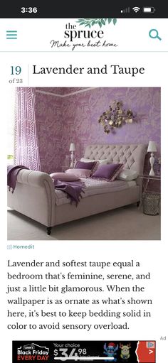 the article is about lavender and taupe