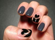 Heart Nail Art, Best Nail Art Designs, Heart Nails, Nail Art Inspiration, Fancy Nails, Nail Arts, Creative Nails, Manicure E Pedicure, Valentine's Day Nails