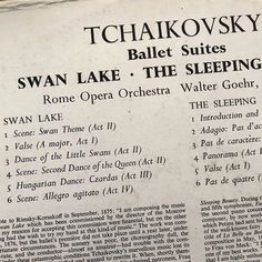 sheet music from the shakespeare play swan lake