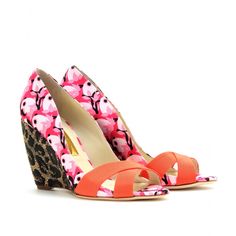 KIBO PEEP TOE WEDGES seen @ www.mytheresa.com Leopard Print Wedges, Glamour Fashion, Fashion Plates, Crazy Shoes, Dream Shoes, Buy Shoes, Beautiful Shoes, On Shoes, Wedge Heels