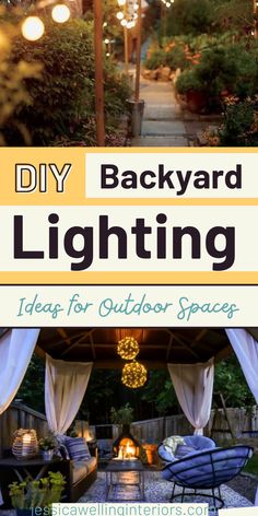 backyard lighting ideas for outdoor spaces that are easy to do and great for the garden