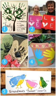 pictures of handprints and crafts for grandma's tweet hearts day