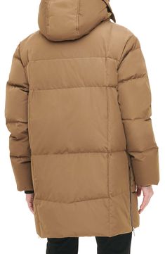 Stay warm in this heavyweight water-resistant parka constructed with a faux shearling–lined hood, roomy bellows pockets and side zip vents. 35" length Front zip closure Drawcord-toggle hood Chest zip pockets; front zip pockets; side-seam pockets; interior welt pocket Side zip vents Lined, with 100% polyester faux-shearling hood lining; 100% polyester fill 100% polyester Machine wash, tumble dry Imported Brooks Running Shoes Women, Work Sweaters, Quilted Parka, Brooks Running Shoes, Brooks Running, Flip Flop Slippers, Bellows, Sweaters And Leggings, Comfortable Sandals