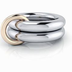 a stack of three rings sitting on top of each other Connected Rings, Forever One Moissanite, Plain Bands, Trendy Ring, Dream Engagement, Dream Engagement Rings, Chunky Rings, Loose Stones, Ring Sizer